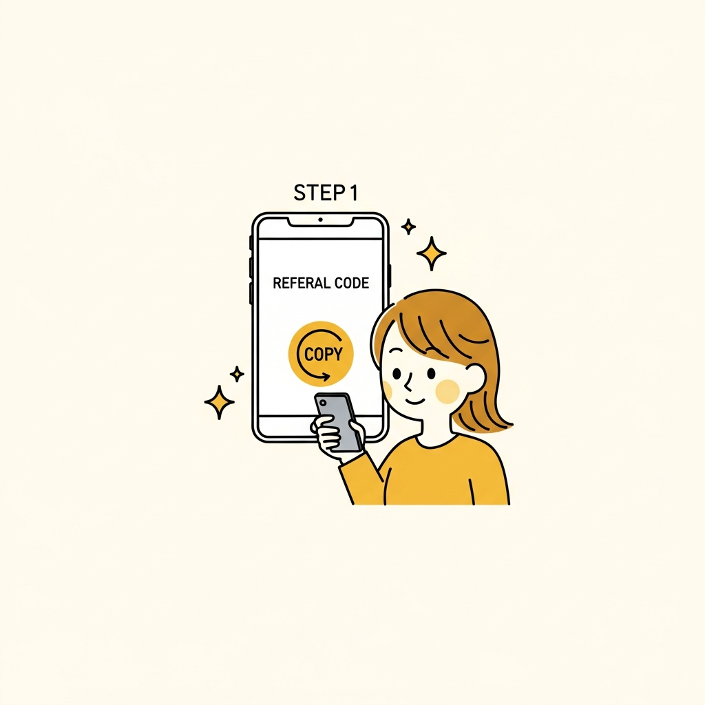 ララムーブ紹介コードA2WGTIをコピー 登録手順STEP1